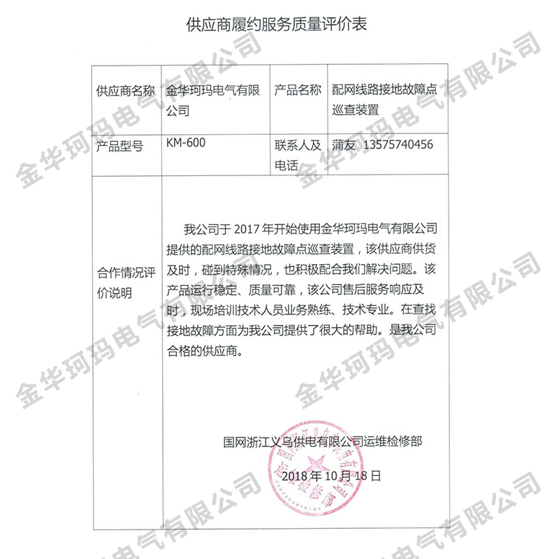 KM-600接地故障點(diǎn)巡查裝置用戶(hù)評價(jià)